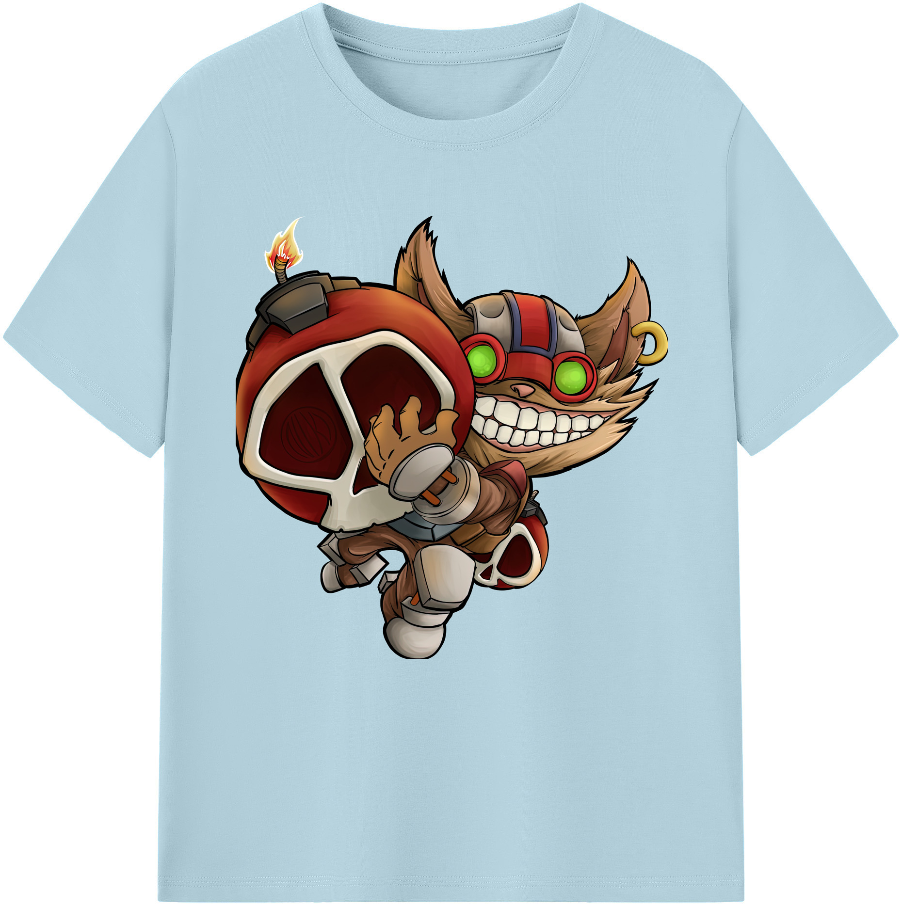 リーグ・オブ・レジェンド League of Legends LOL 綿100％半袖Tシャツ（フロントプリント）